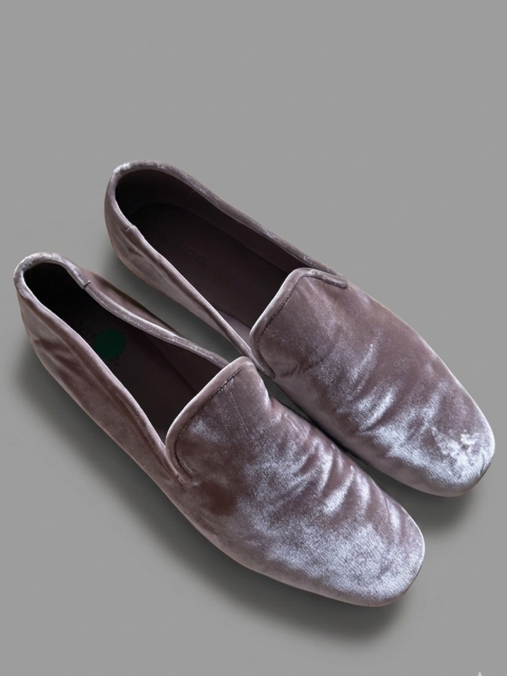 Vince Sz 9 Bray Smoking Dusty Pink Velvet Leather Loafers